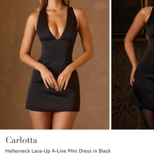 Black Halterneck Mini Dress